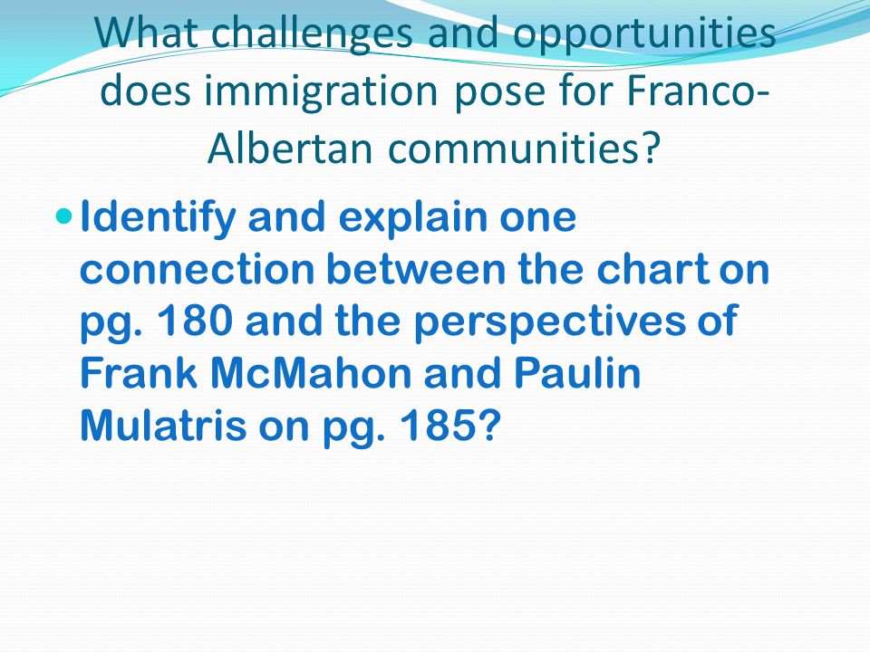 What challenges and opportunities does immigration pose for Franco-Albertan communities