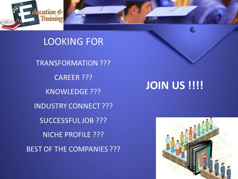 JOIN US !!!! LOOKING FOR TRANSFORMATION CAREER KNOWLEDGE