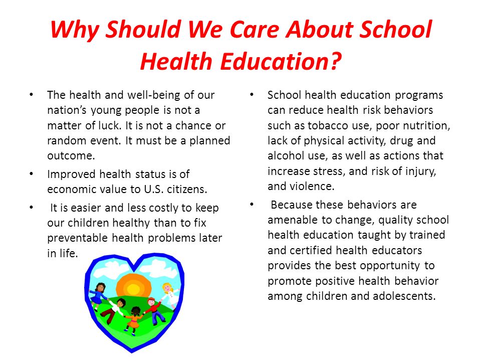 Why Should We Care About School Health Education