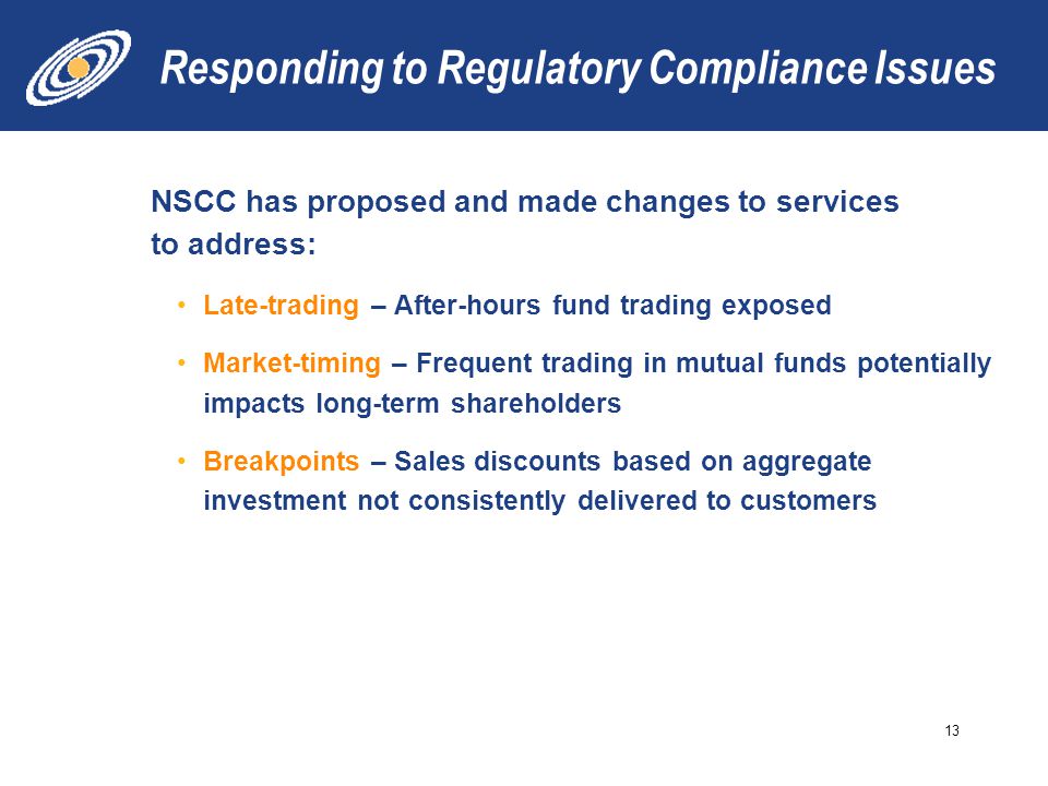 Responding to Regulatory Compliance Issues