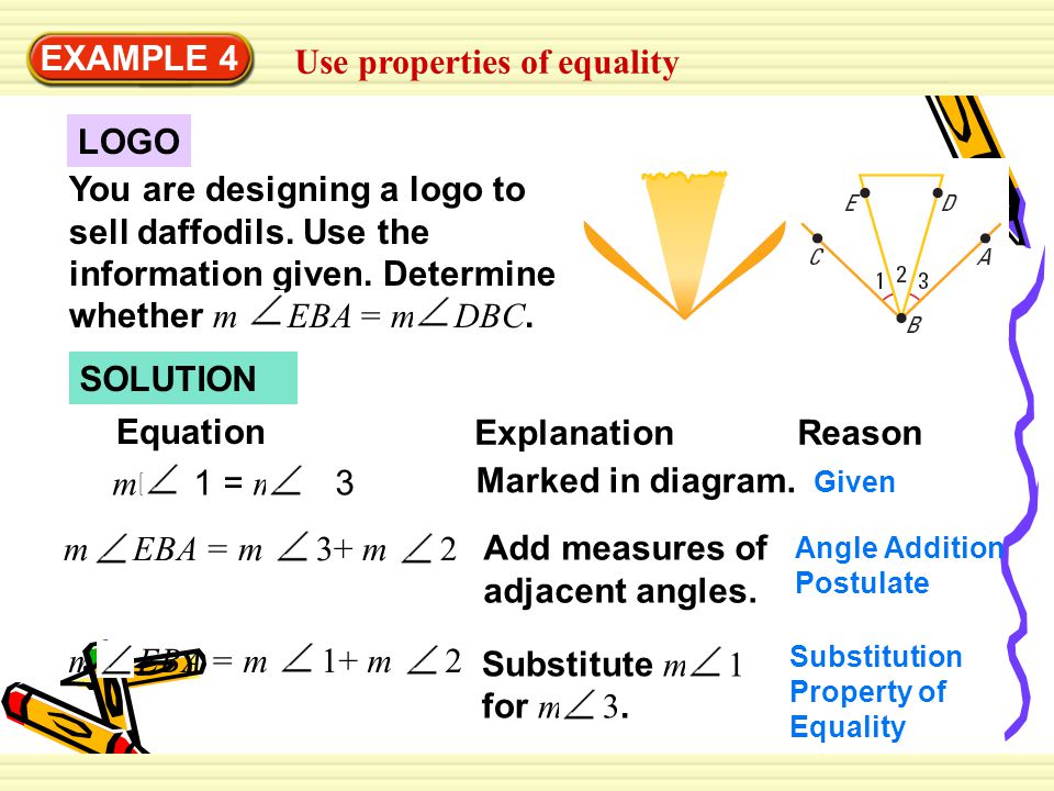 Use properties of equality