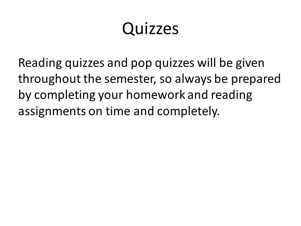 Quizzes