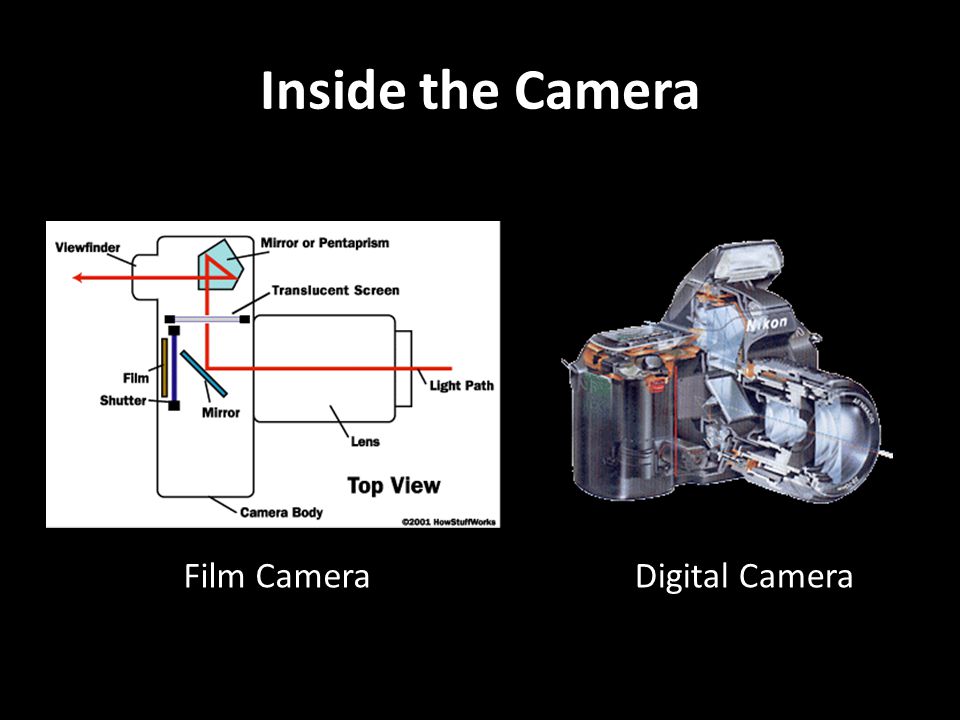 Inside the Camera Film Camera Digital Camera