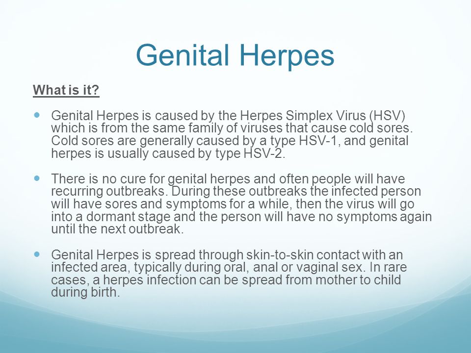 Genital Herpes What is it