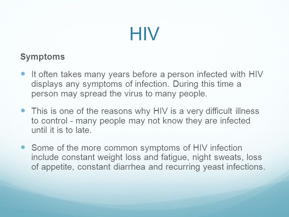 HIV Symptoms.