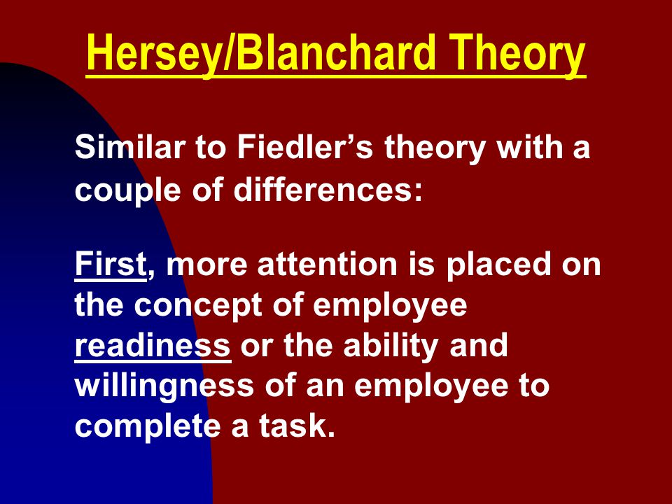 Hersey/Blanchard Theory