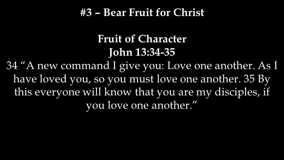 #3 – Bear Fruit for Christ
