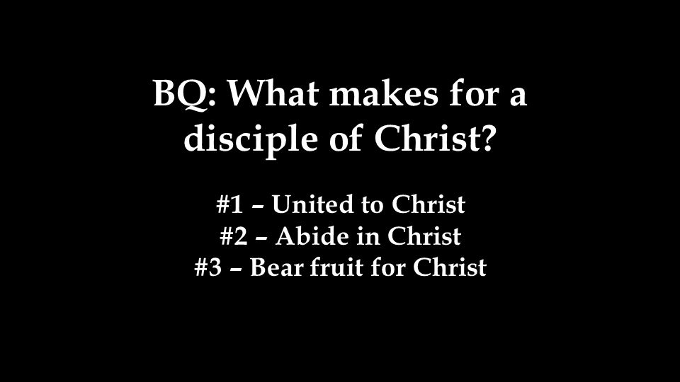 #3 – Bear fruit for Christ