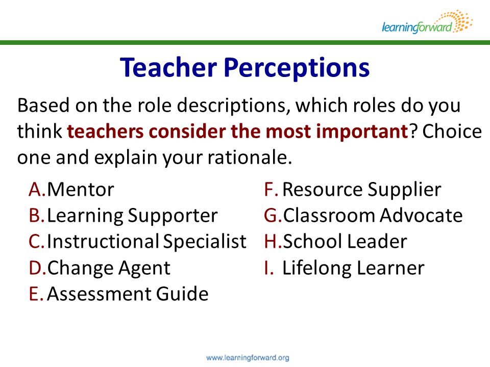 Teacher Perceptions