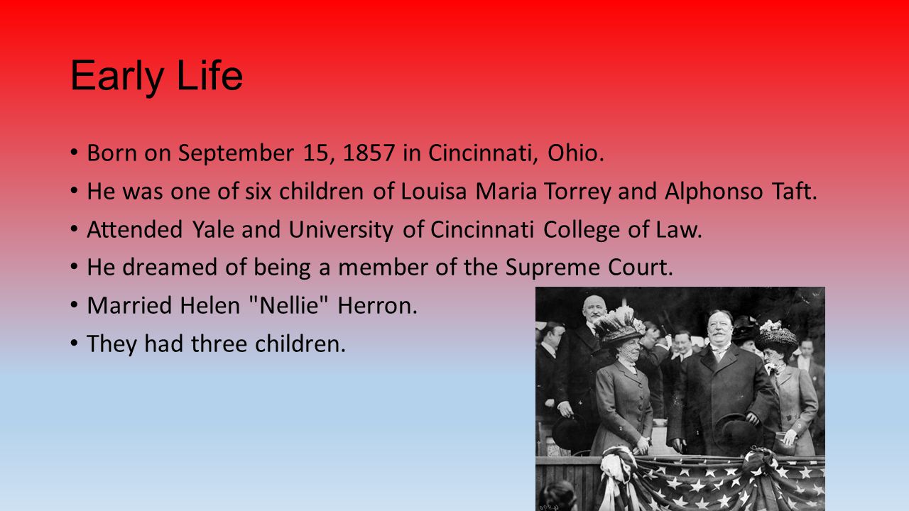 Early Life Born on September 15, 1857 in Cincinnati, Ohio.