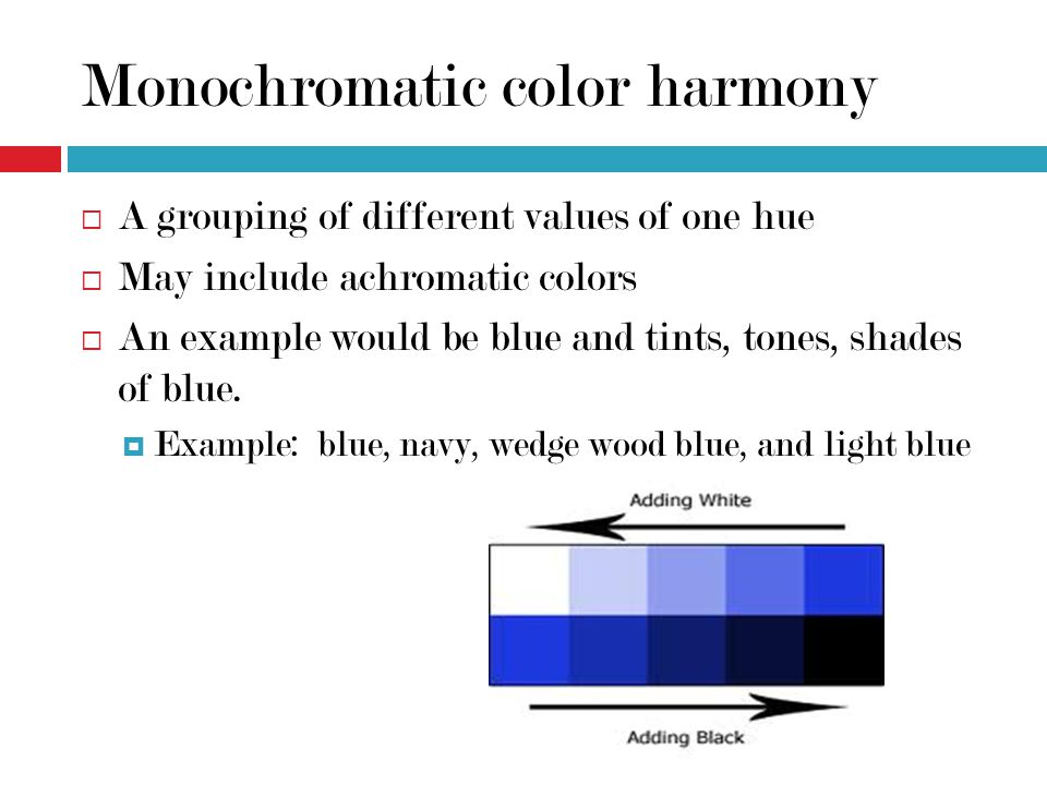Monochromatic color harmony