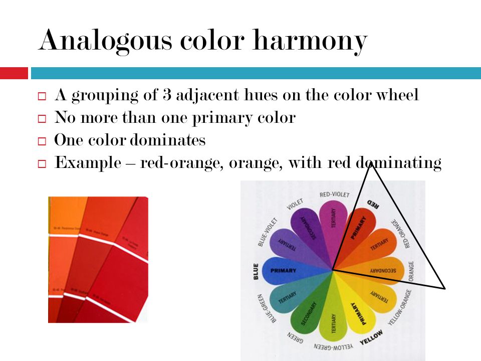 Analogous color harmony