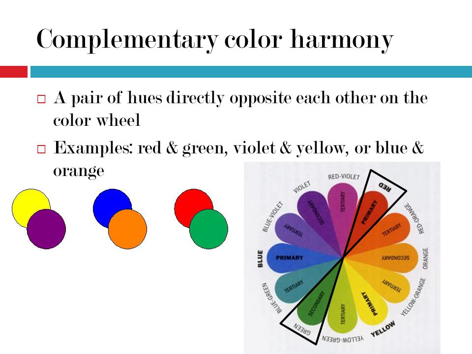 Complementary color harmony