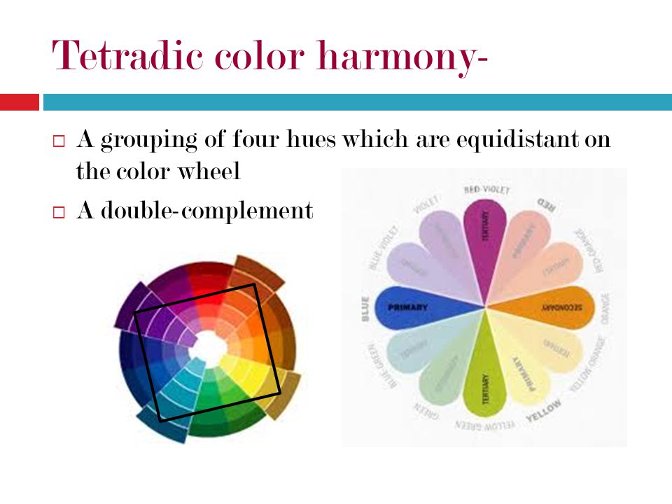 Tetradic color harmony-