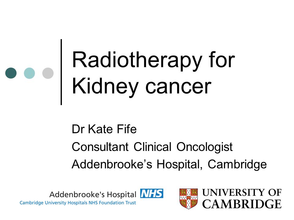 Radiotherapy for Kidney cancer