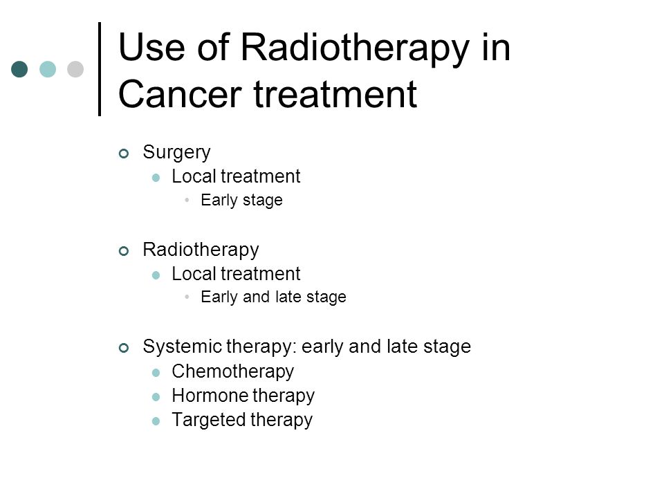 Use of Radiotherapy in Cancer treatment