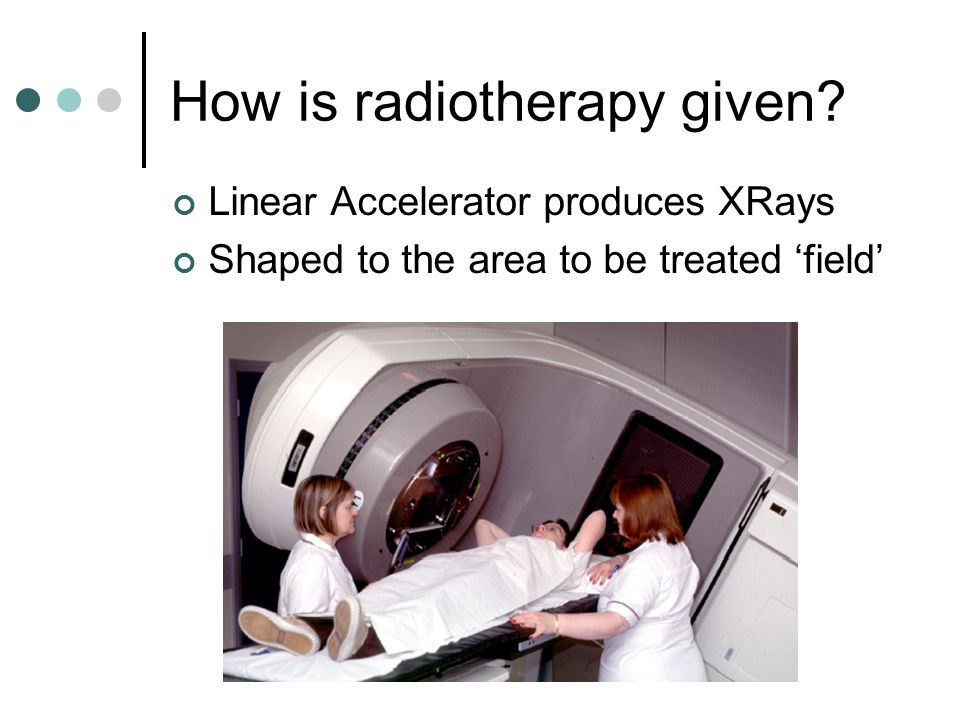 How is radiotherapy given