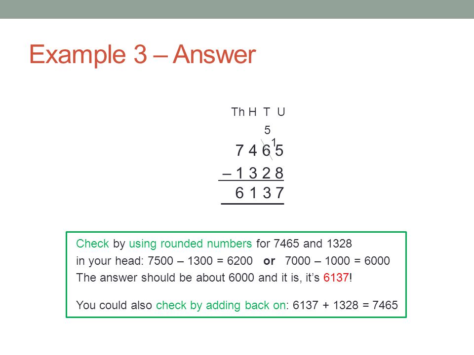 Example 3 – Answer Th H T U –