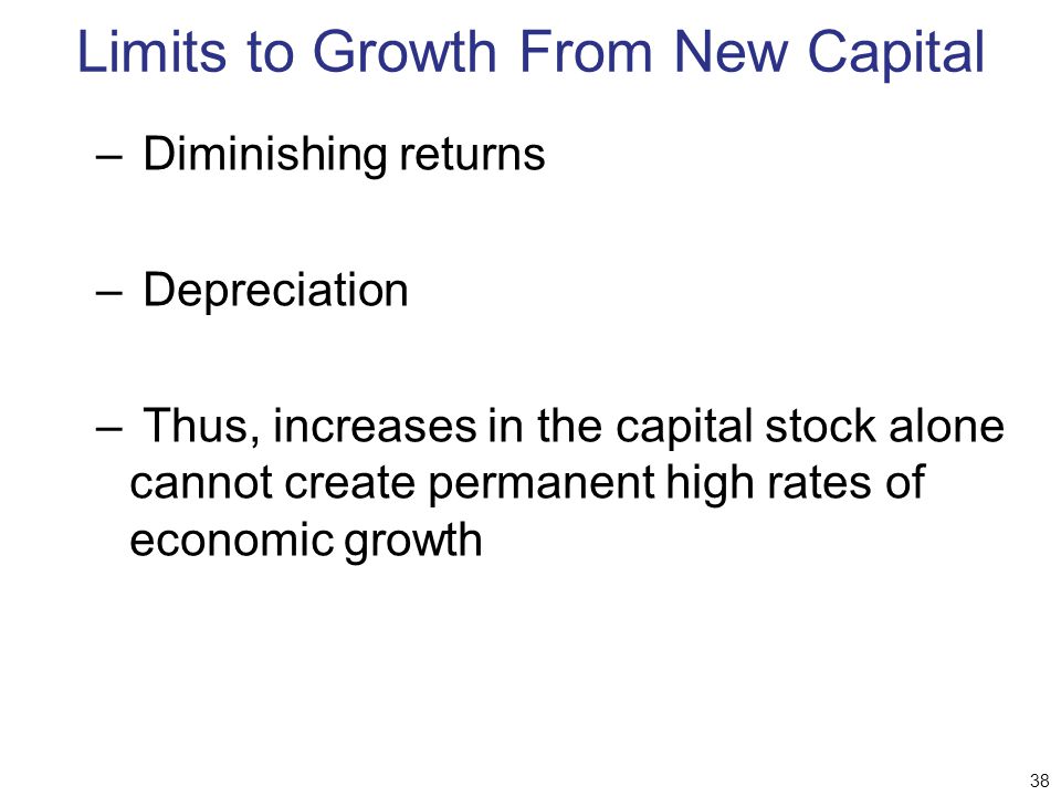 Limits to Growth From New Capital