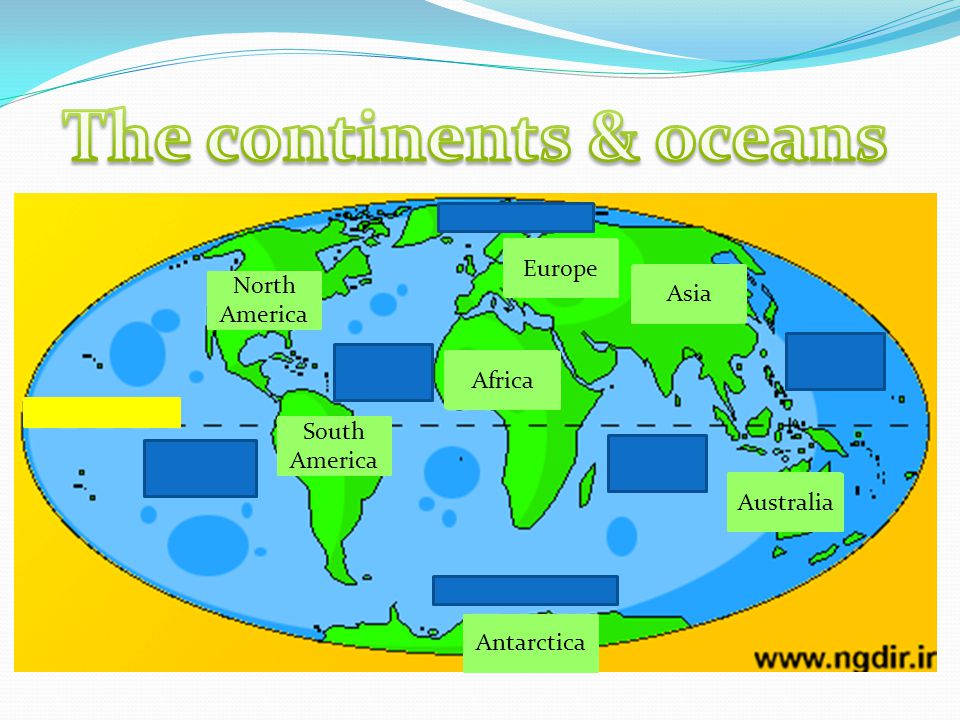 The continents & oceans
