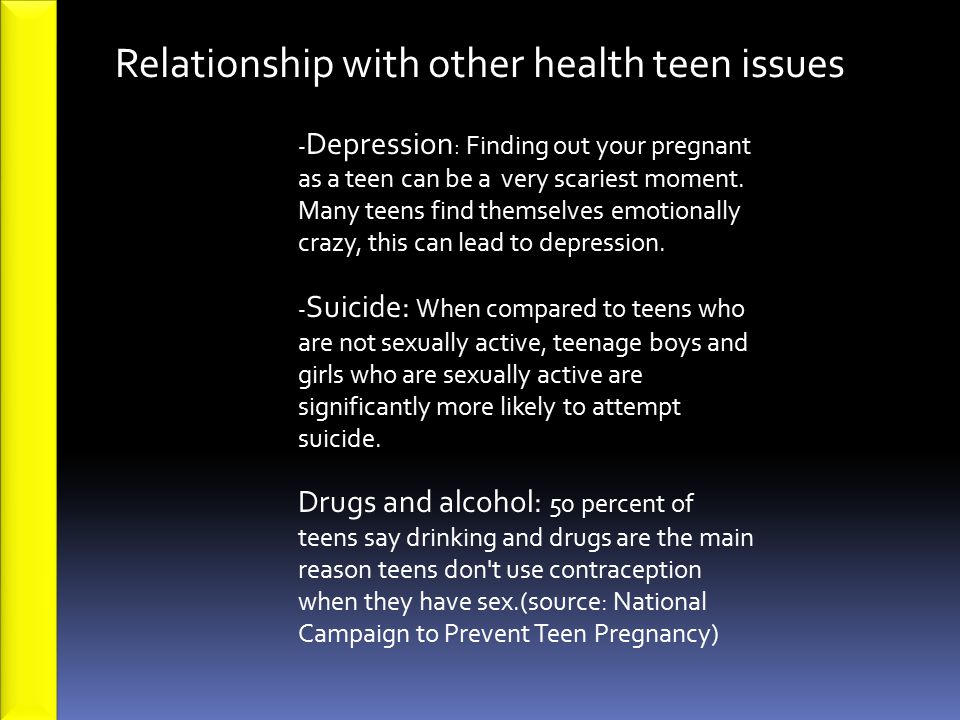 Relationship with other health teen issues