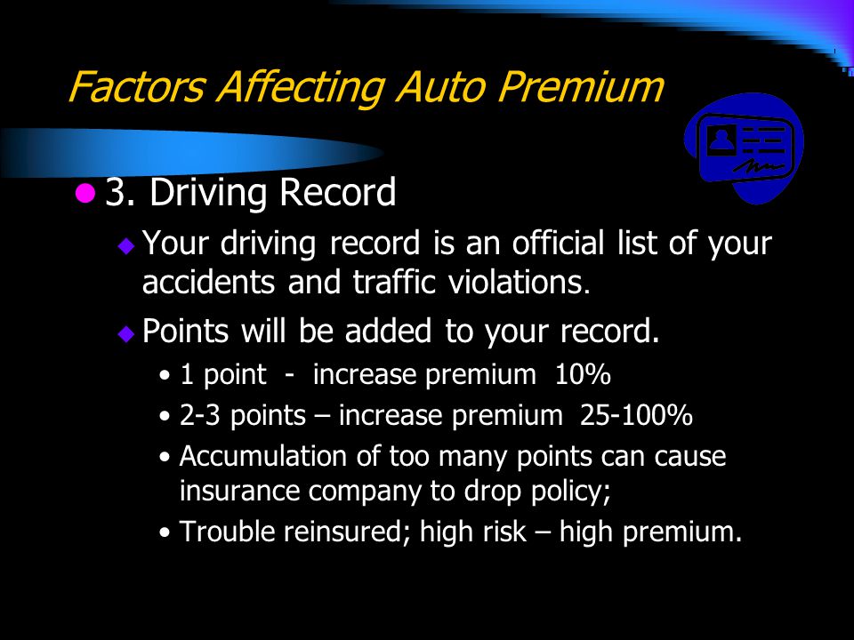 Factors Affecting Auto Premium