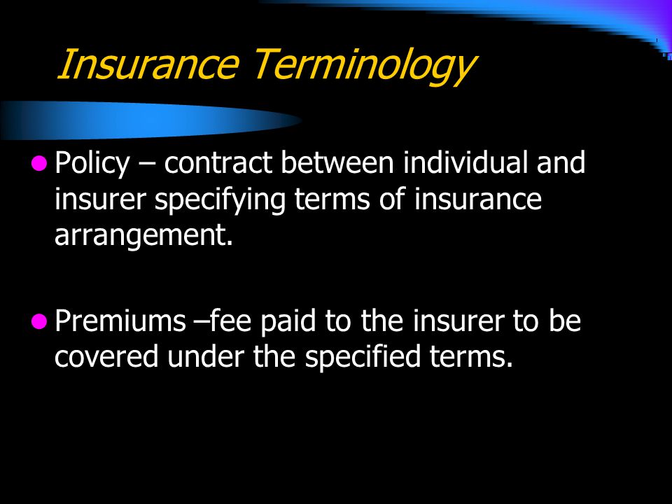 Insurance Terminology