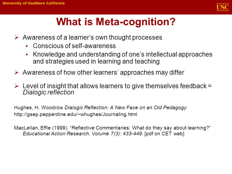 What is Meta-cognition