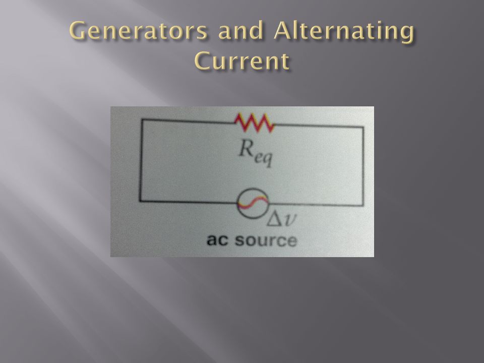 Generators and Alternating Current