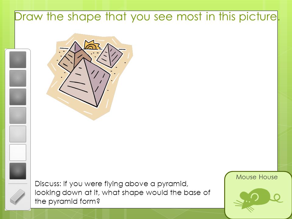 Draw the shape that you see most in this picture.