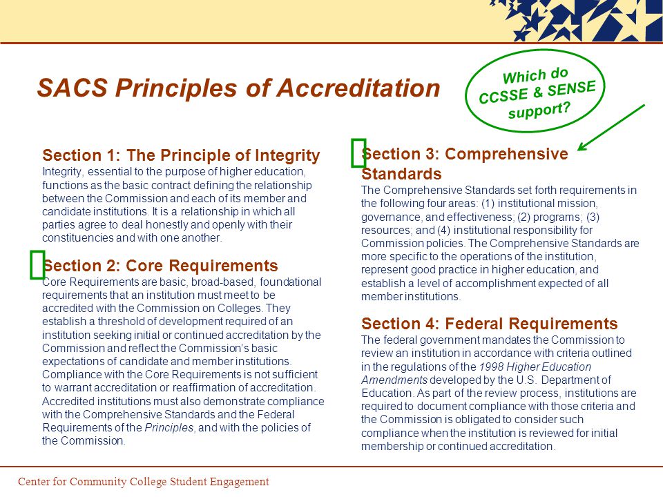 SACS Principles of Accreditation