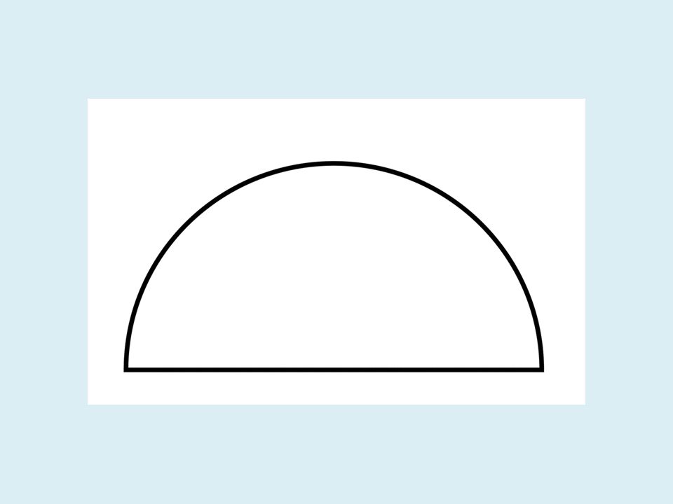 Draw the curved edge in the air… draw the strait edge