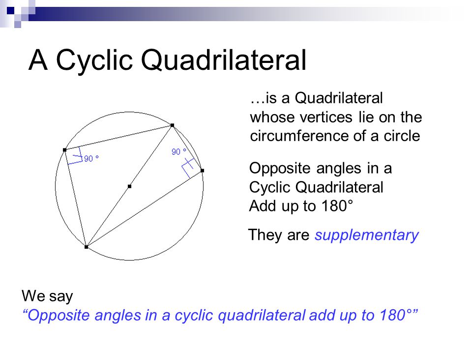 A Cyclic Quadrilateral