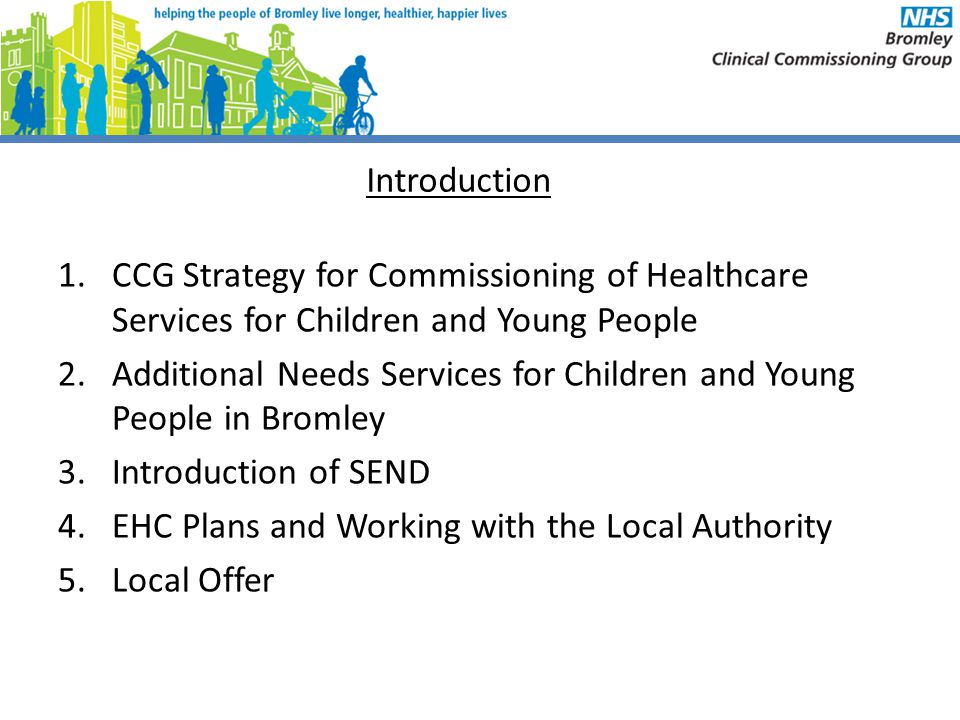Introduction CCG Strategy for Commissioning of Healthcare Services for Children and Young People.