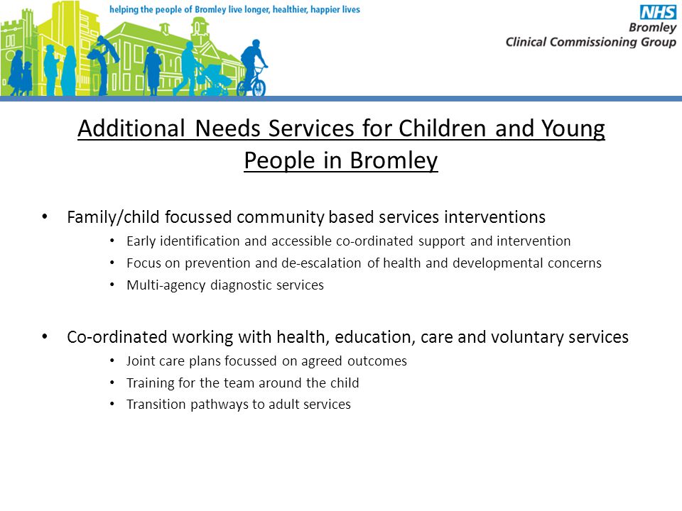 Additional Needs Services for Children and Young People in Bromley
