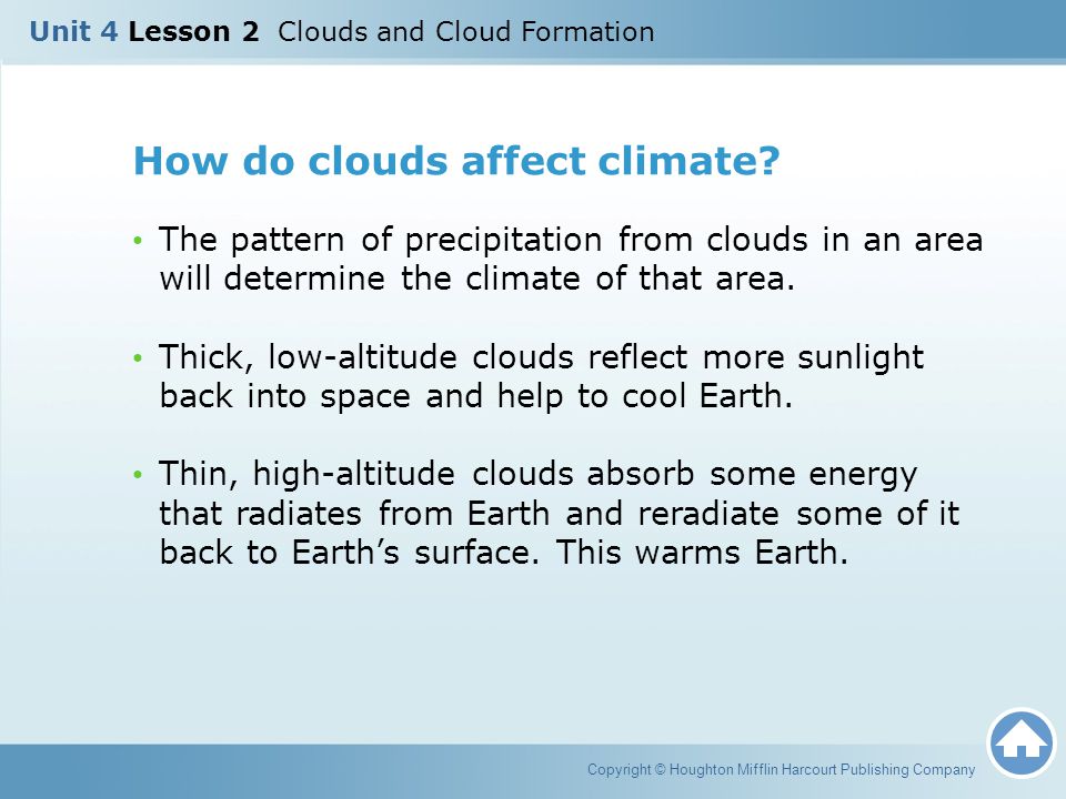 How do clouds affect climate