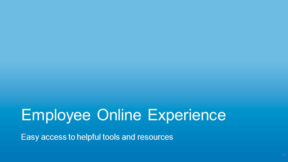 Employee Online Experience