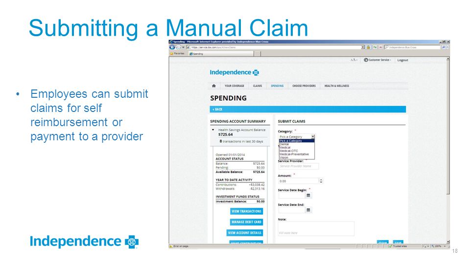 Submitting a Manual Claim