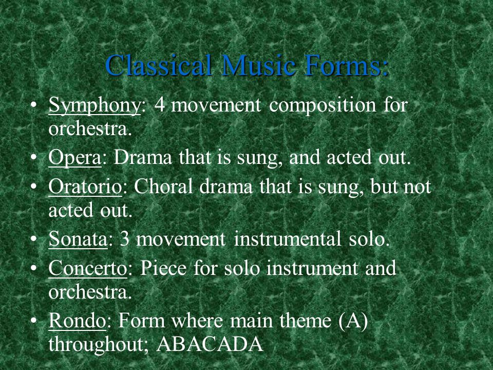Classical Music Forms: