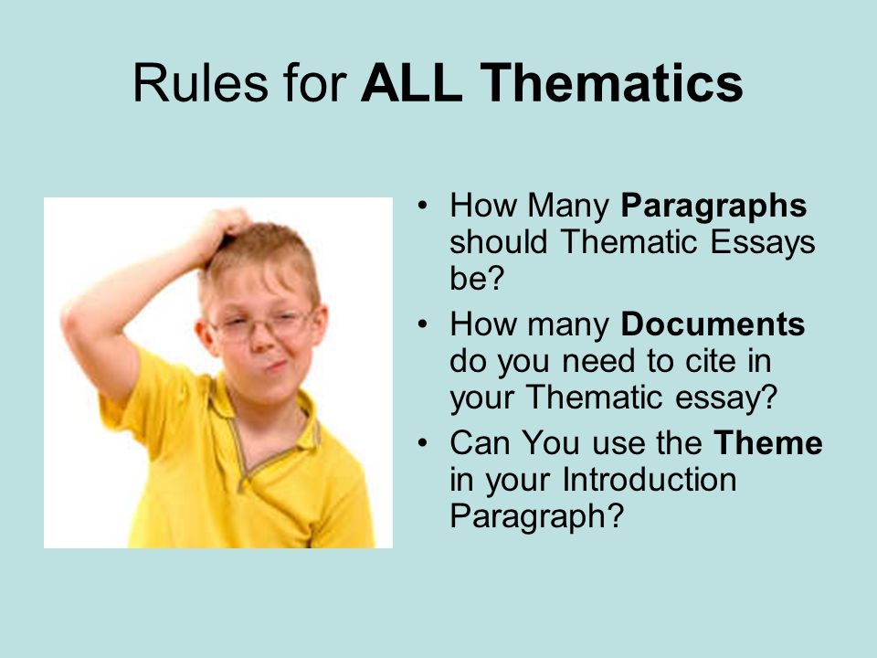 Rules for ALL Thematics