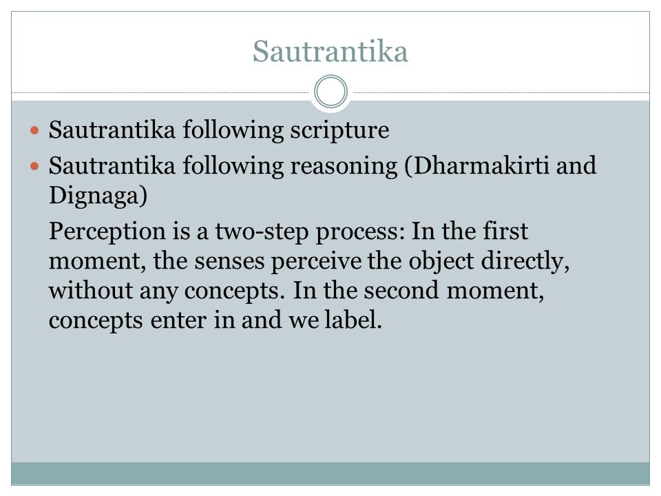 Sautrantika Sautrantika following scripture