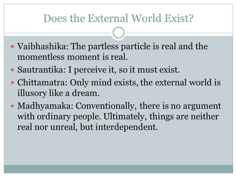 Does the External World Exist