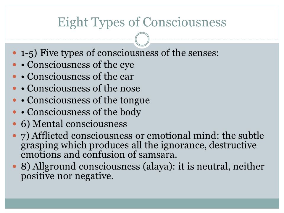 Eight Types of Consciousness