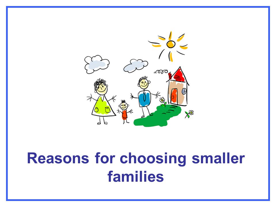 Reasons for choosing smaller families