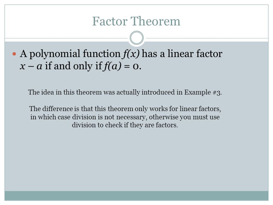 The idea in this theorem was actually introduced in Example #3.