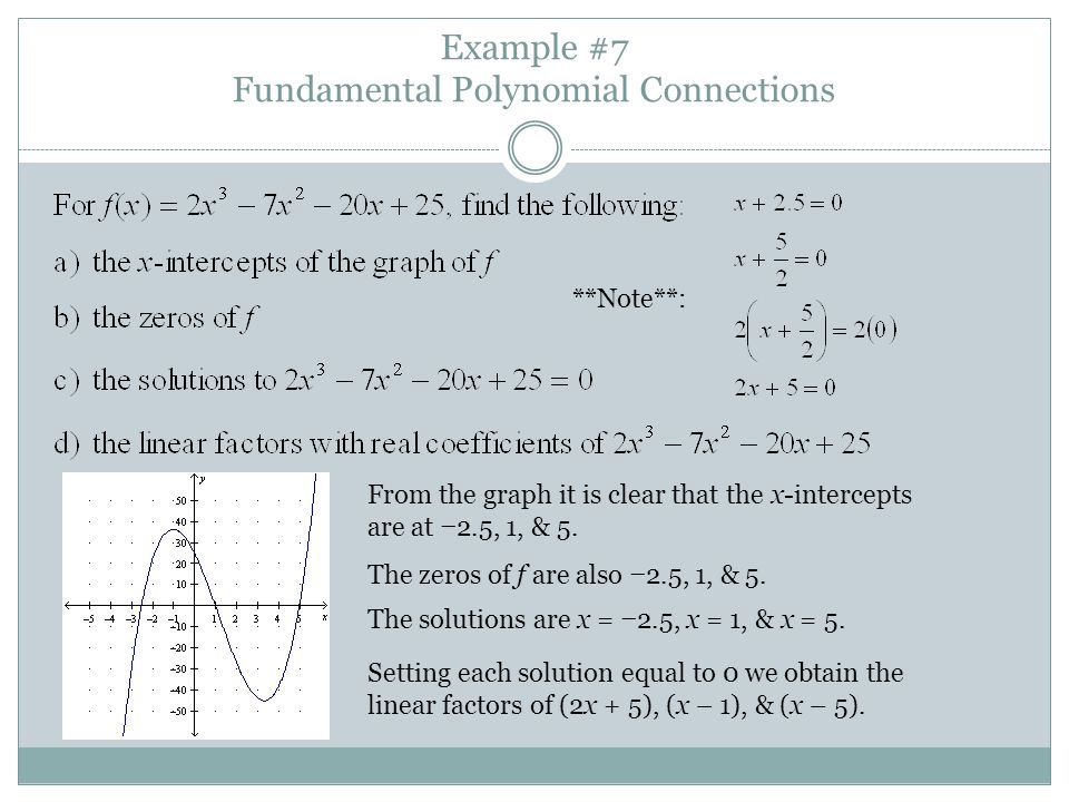 Example #7 Fundamental Polynomial Connections
