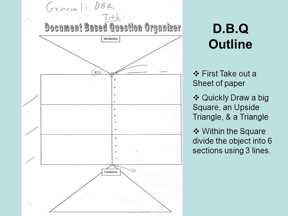 D.B.Q Outline First Take out a Sheet of paper