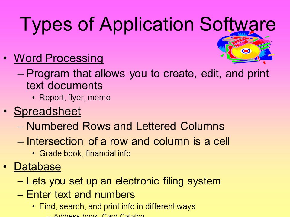 Types of Application Software