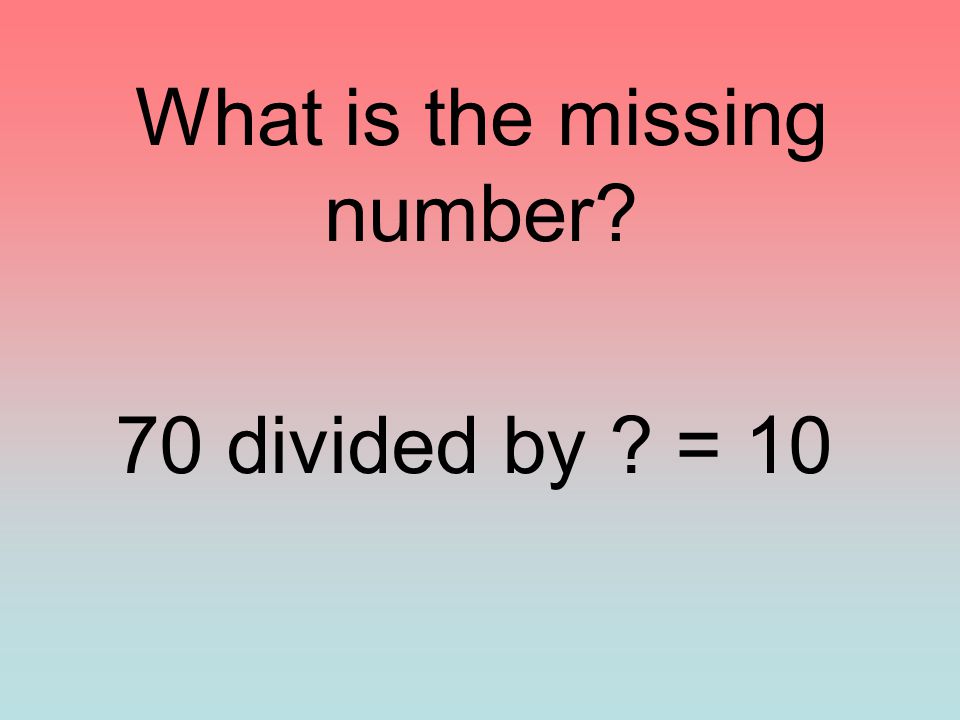 What is the missing number