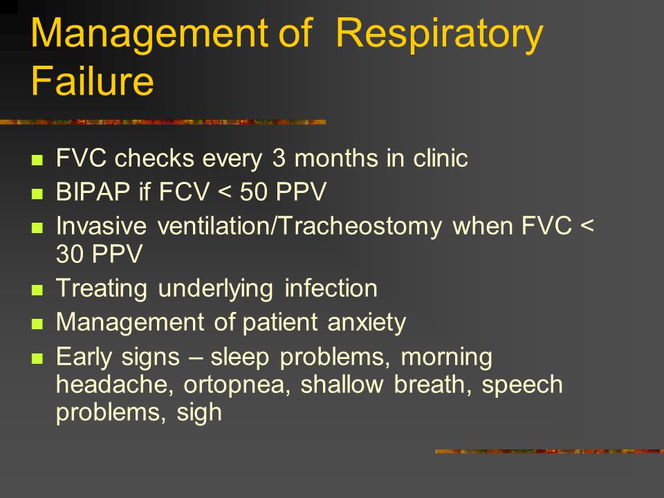 Management of Respiratory Failure